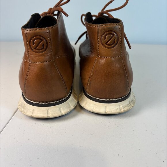 Cole Haan ZERØGRAND Chukka Boots Men’s 10M British Tan Leather Comfort Shoes - Picture 7 of 16